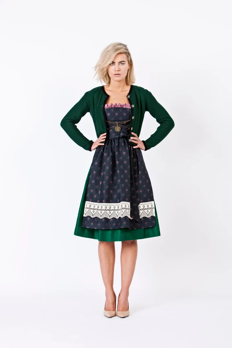 SEIDENDIRNDL PERGOLA KÖNIGSBLAU/TANNE