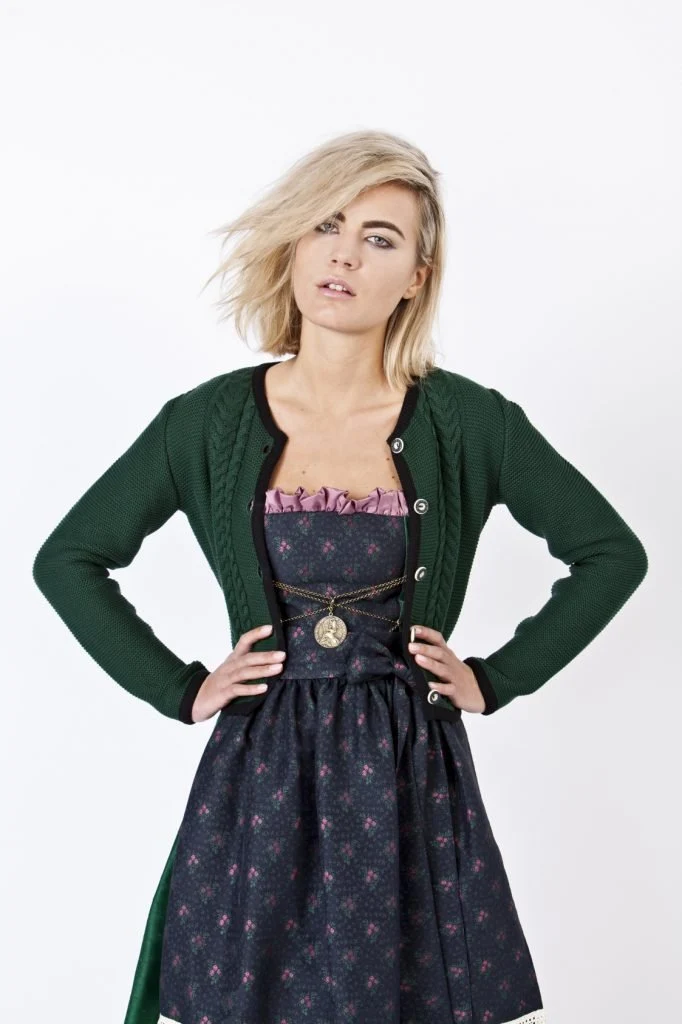 SEIDENDIRNDL PERGOLA KÖNIGSBLAU/TANNE