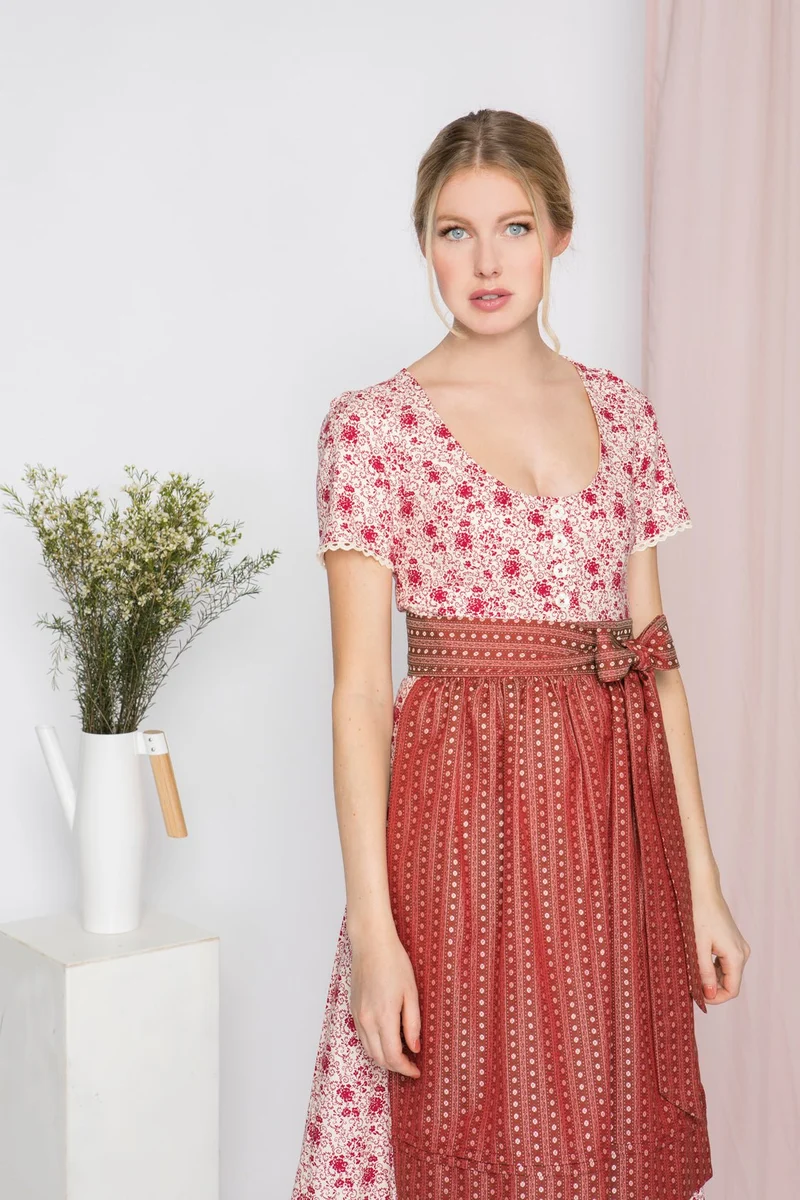 BAUMWOLL- TRADITIONSDIRNDL ROT
