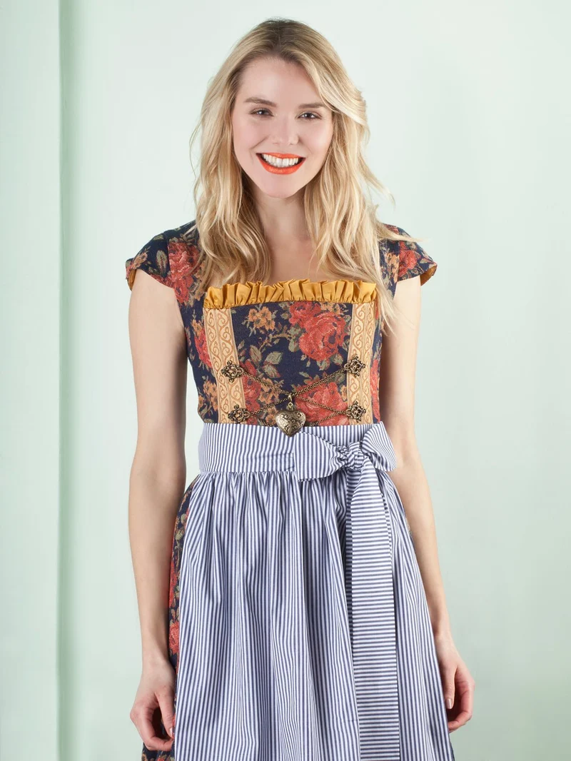 DIRNDL VINTAGE GOBELIN NAVY/ GOLD