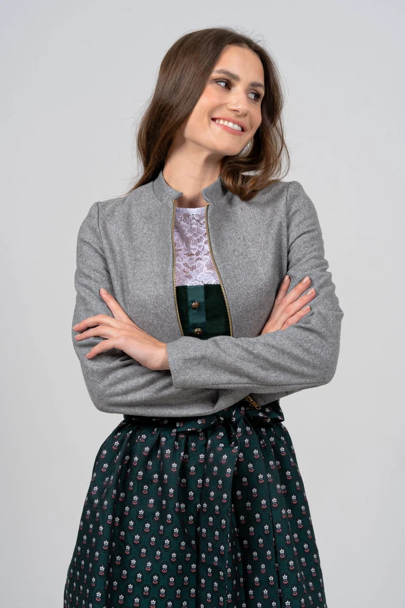 JACKE BLOUSON LODEN GRAUMELANGE