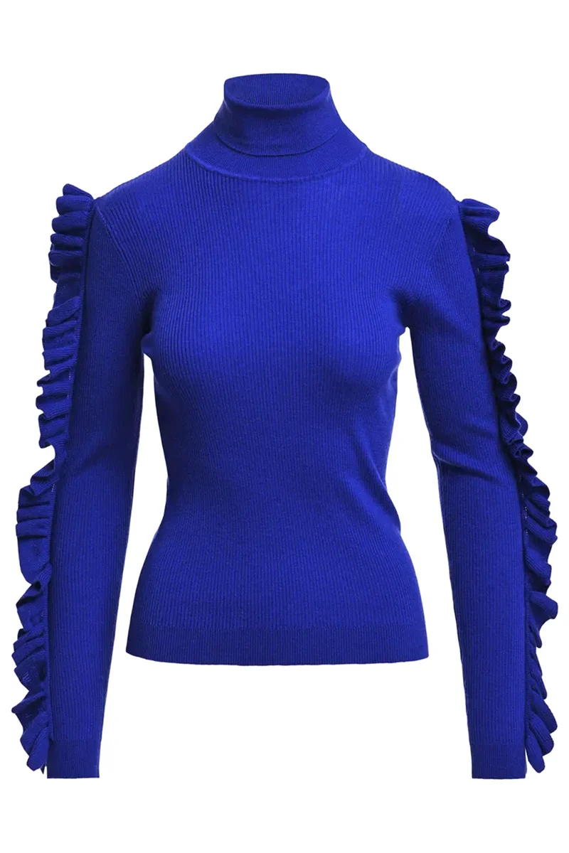Essentiel Antwerp Damen Rollkragenpullover Kitty Blau