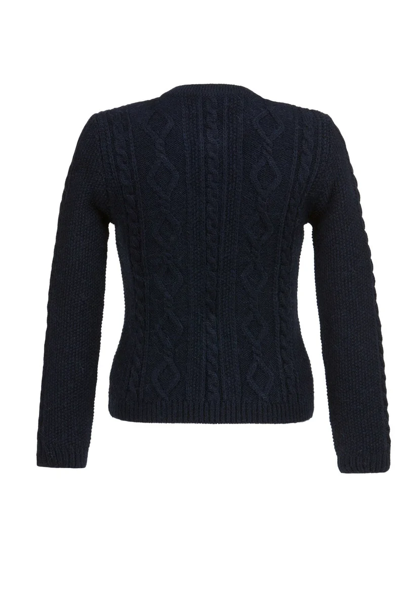 STRICKJACKE VINTAGE MIT ZOPF NAVY