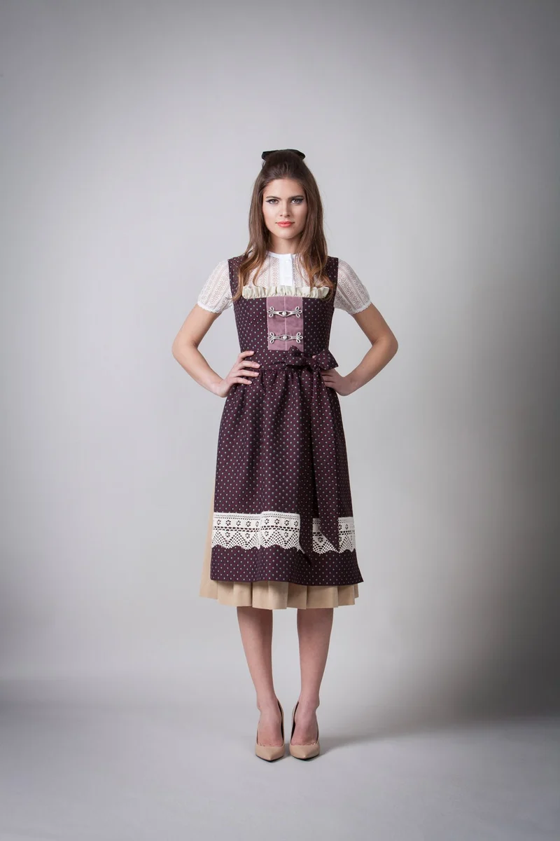 JACQUARD DIRNDL PERGOLA PFLAUME/SAND