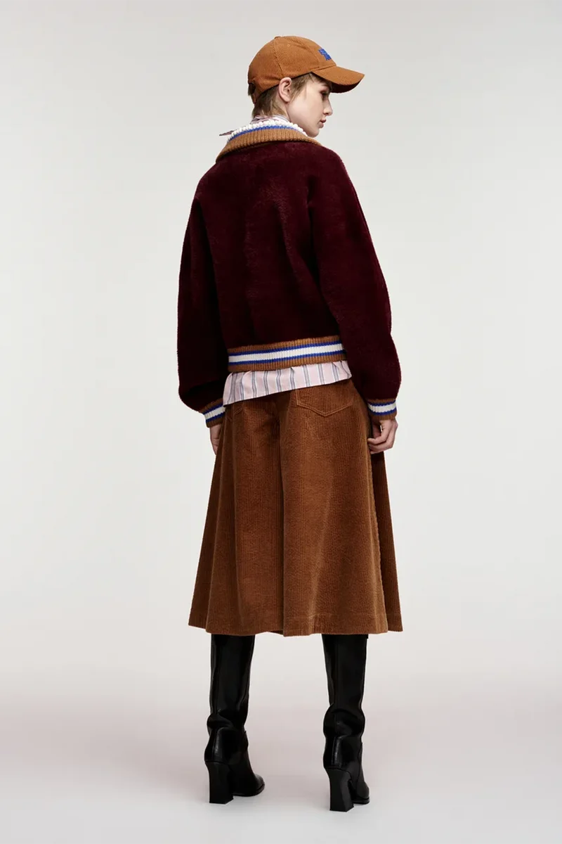Essentiel Antwerp Damen Cardigan Kamore Blau/Braun/Burgund