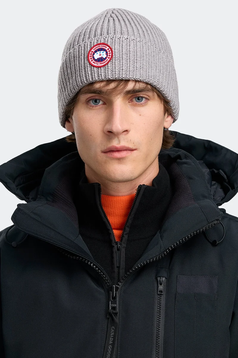 Canada Goose Unisex Strickmütze Heather Grey