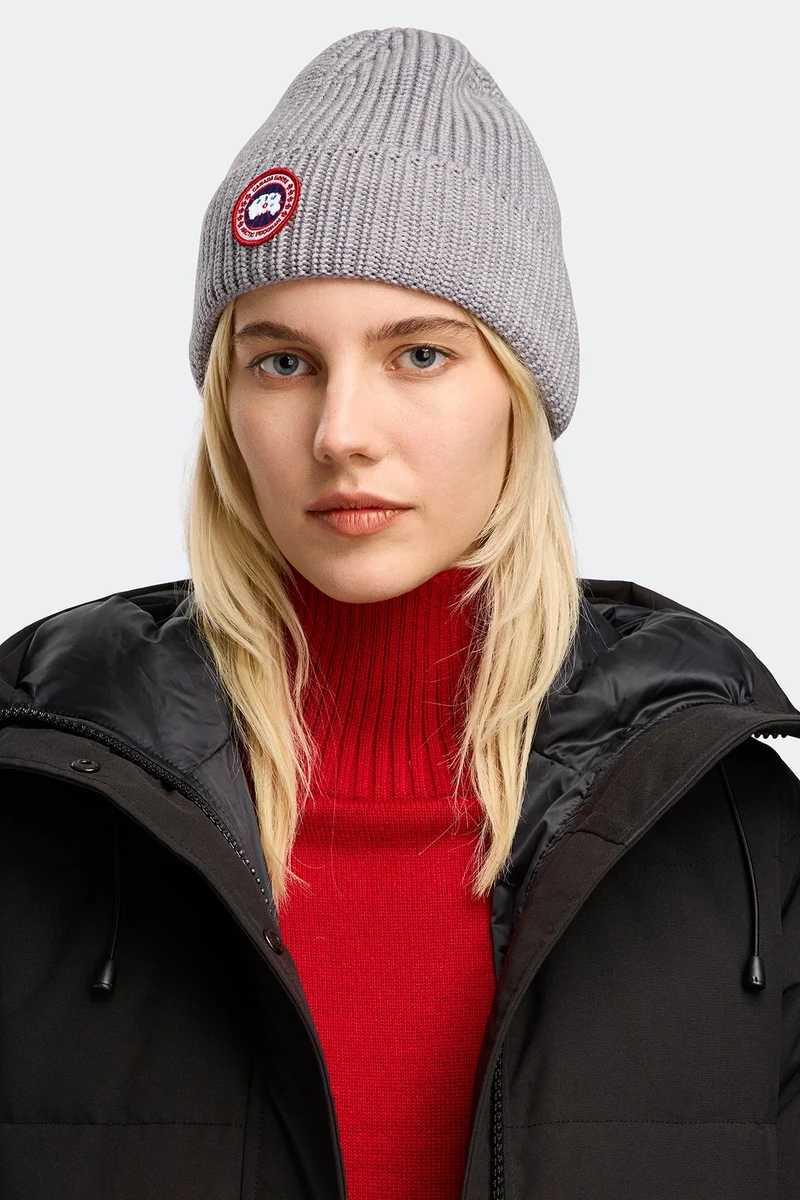 Canada Goose Unisex Strickmütze Heather Grey