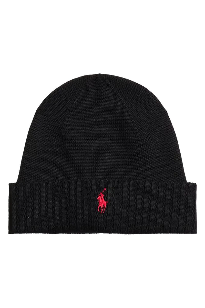 Polo Ralph Lauren Herren Strickmütze Schwarz
