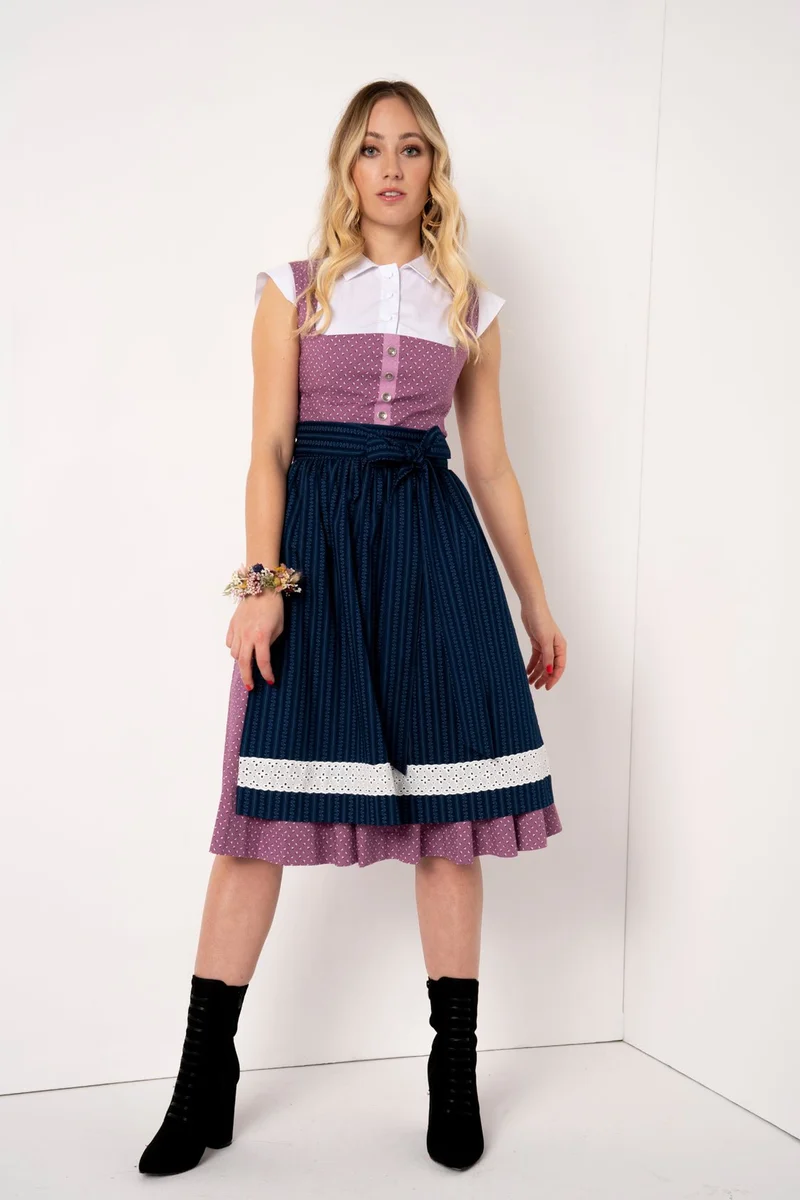 BW DIRNDL VINTAGE FLOWERS LAVENDEL