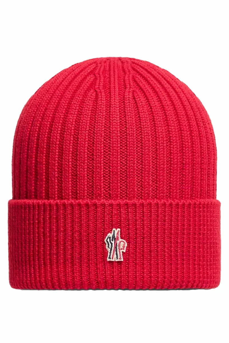 Moncler Grenoble Herren Strickmütze Rot