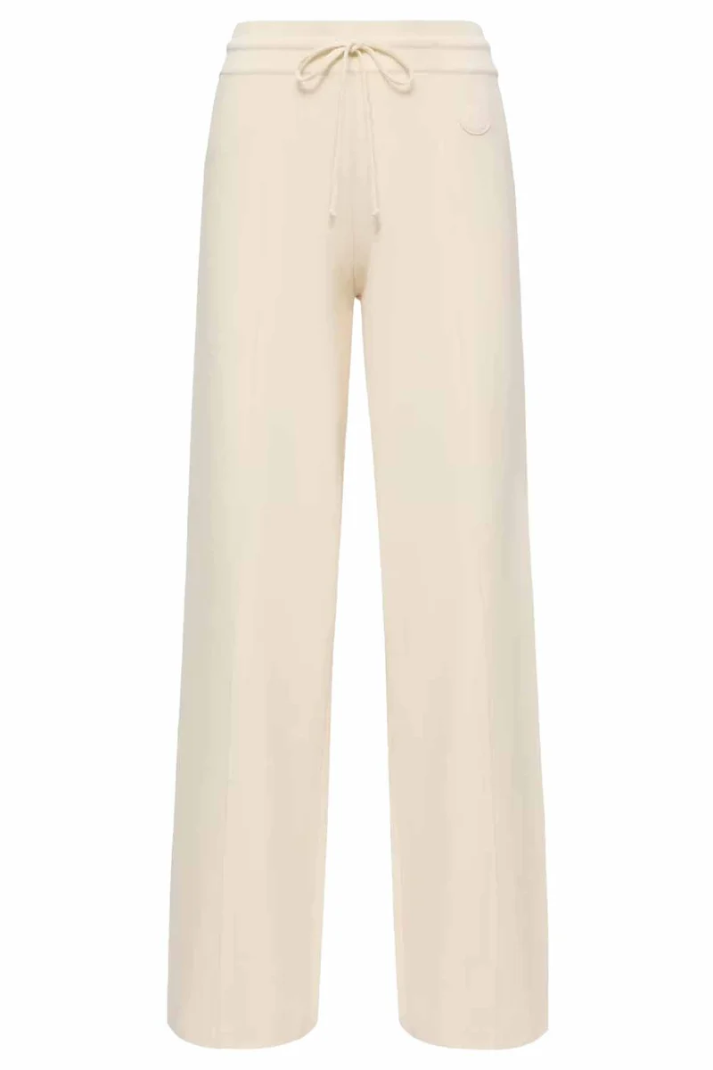 Moncler Damen Strickhose Natur-Weiss
