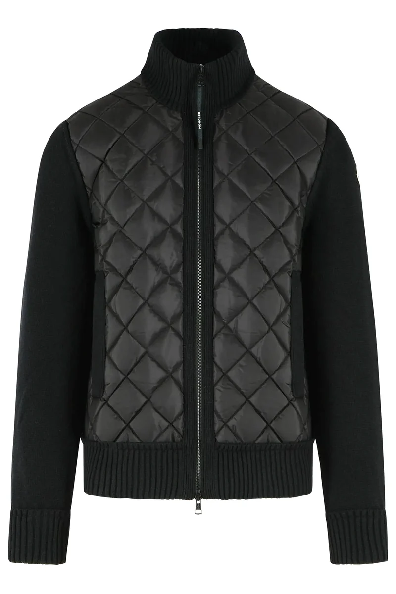 Moncler Herren Strickjacke mit Daunenfront