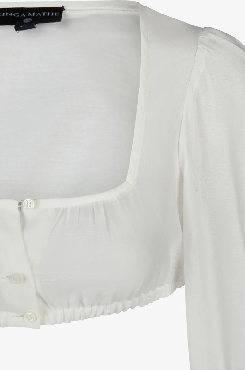 Dirndlbluse Lorina in Weiß