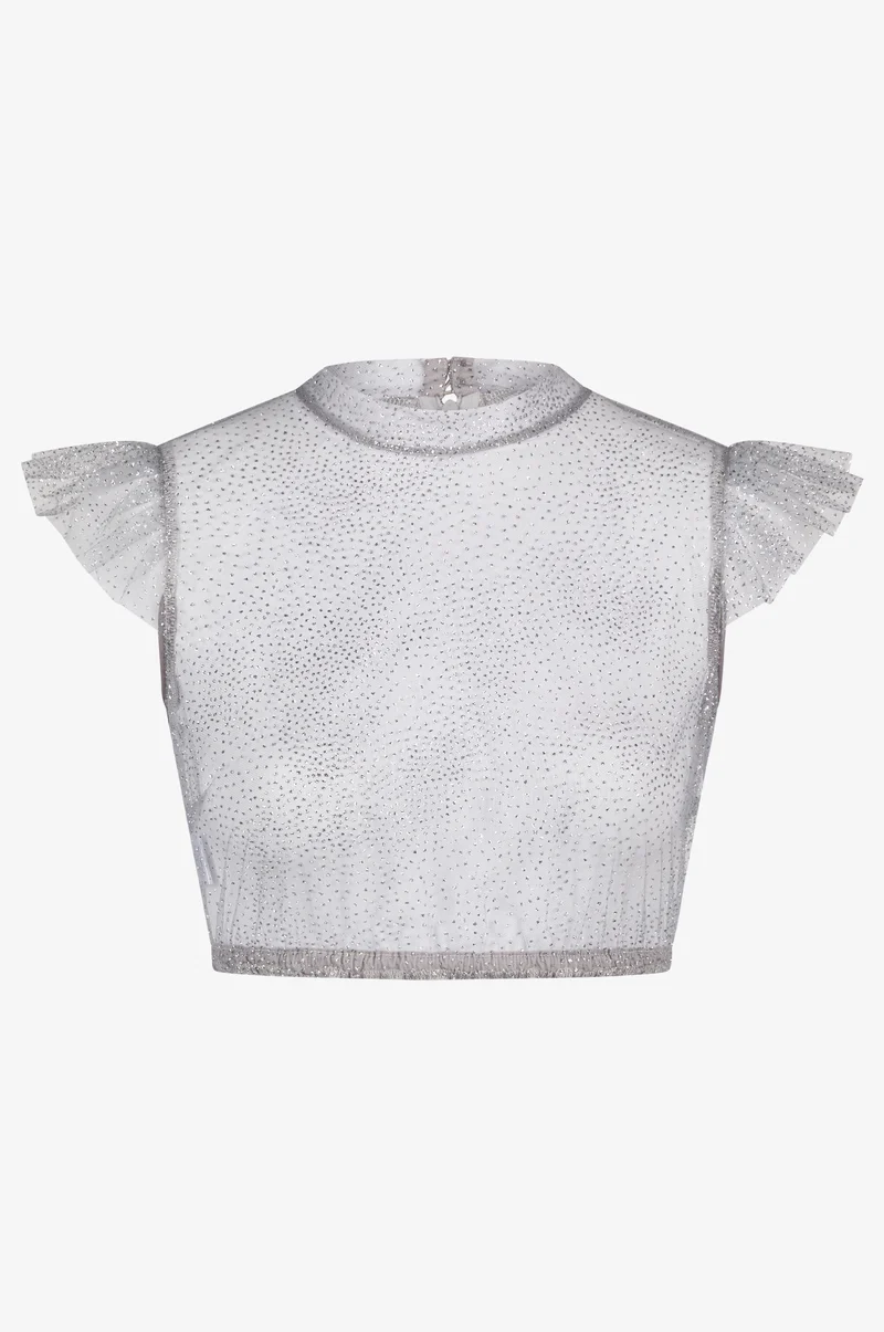 Dirndlbluse Heiki in Silber