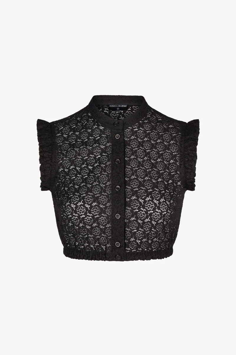 Dirndlbluse Emma in Schwarz
