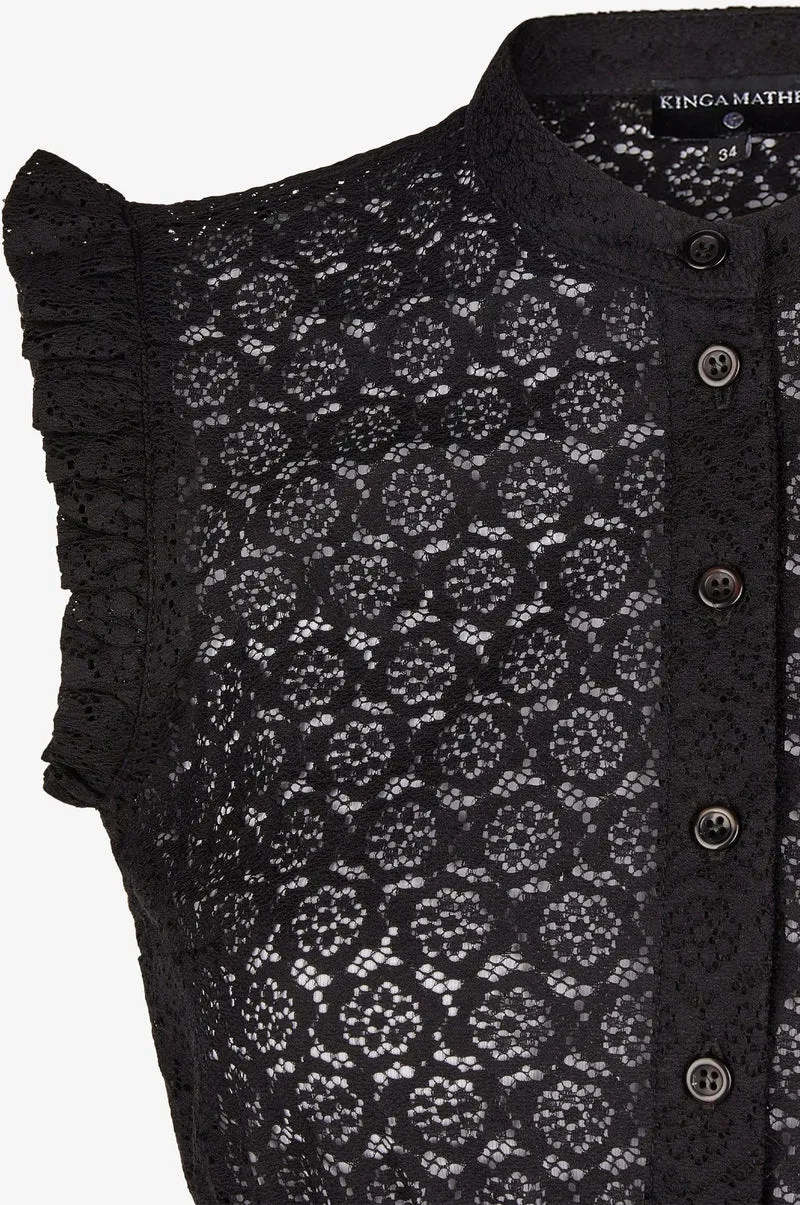 Dirndlbluse Emma in Schwarz