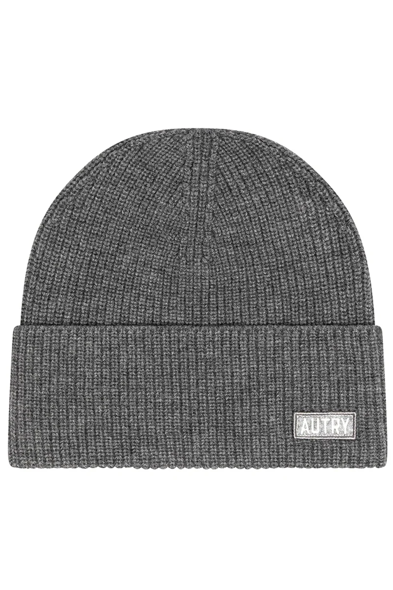 Autry Unisex Strickmütze Dunkelgrau Meliert