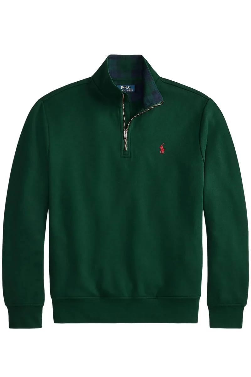 Polo Ralph Lauren Herren Quarter-Zip-Sweatshirt Moss Agate