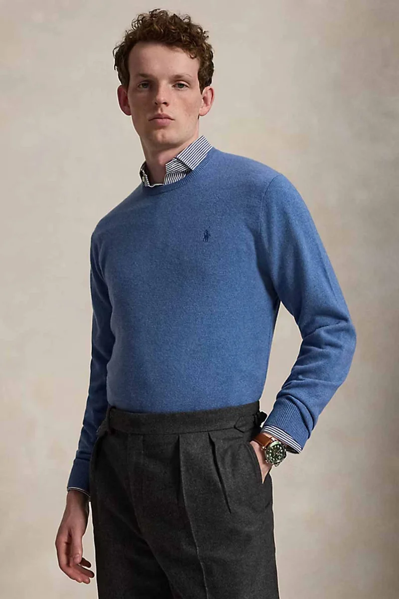 Polo Ralph Lauren Herren Strickpullover Blue Borage Heather