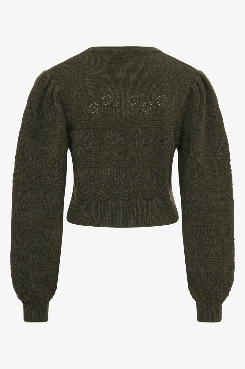 Cashmere Strickjacke Dakota in Olive