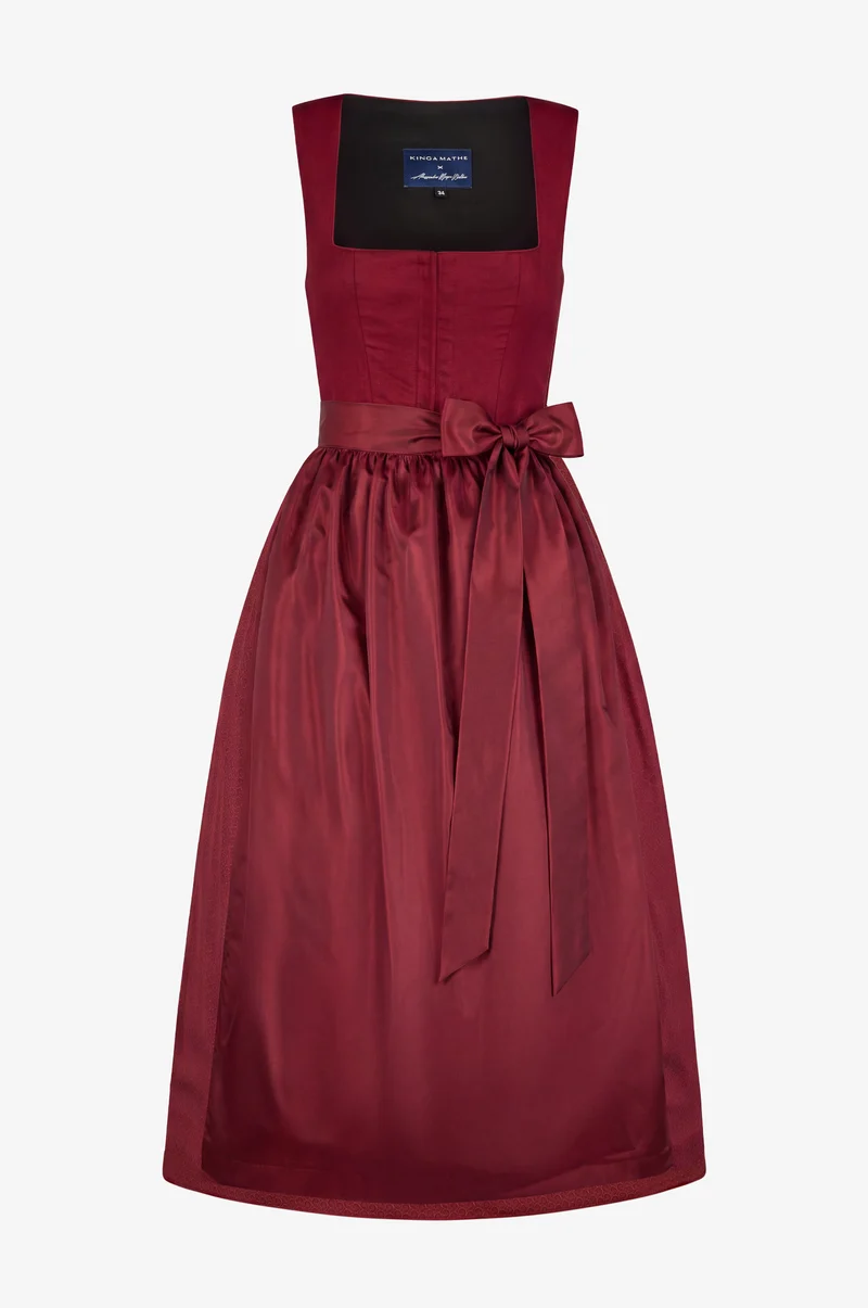 Leinendirndl Sandy in Burgundy