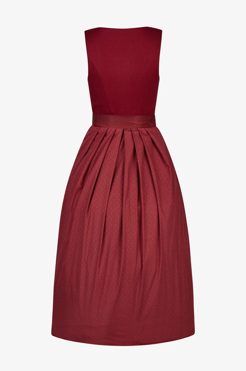 Leinendirndl Sandy in Burgundy