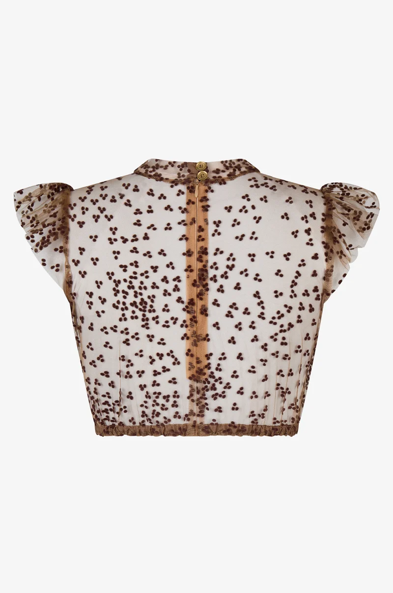 Dirndbluse Heiki in Mocca