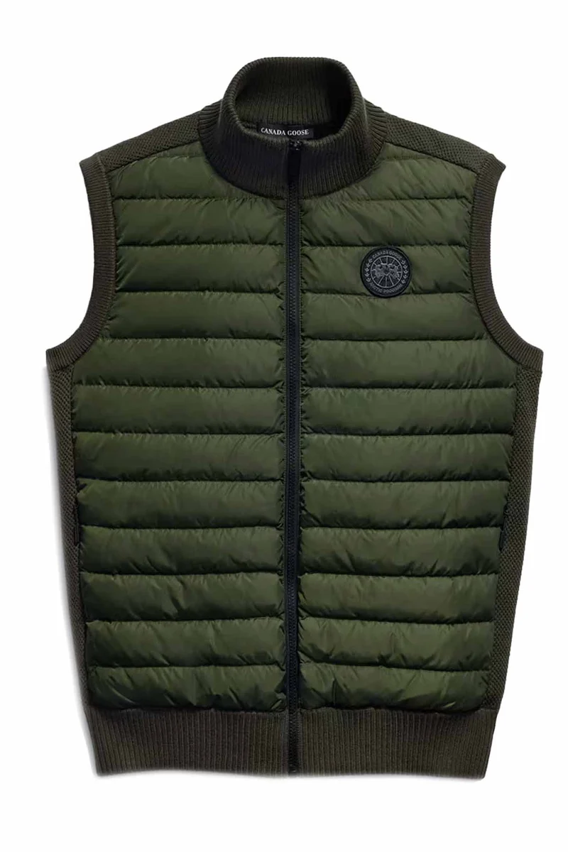 Canada Goose Herren Strickweste Hybridge Black Label Moosgrün