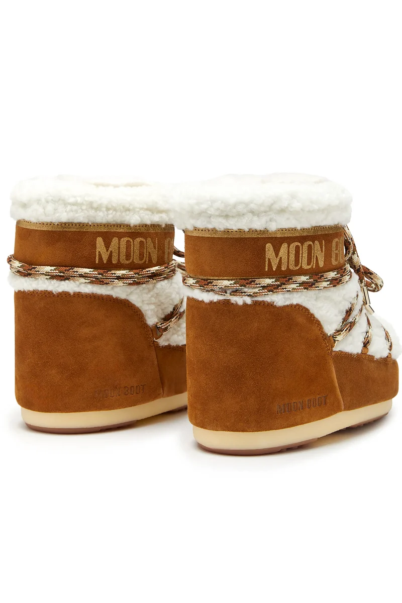 Moon Boot Damen Stiefel Icon Low Shearling Whisky/Off White