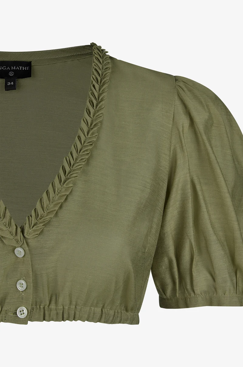 Dirndlbluse Colada in Olive