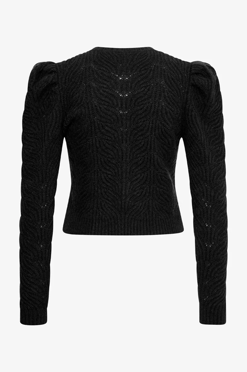 Cashmere Strickjacke Marie in Schwarz