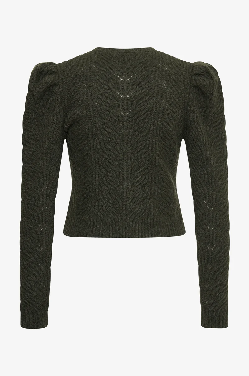 Cashmere Strickjacke Marie in Olive