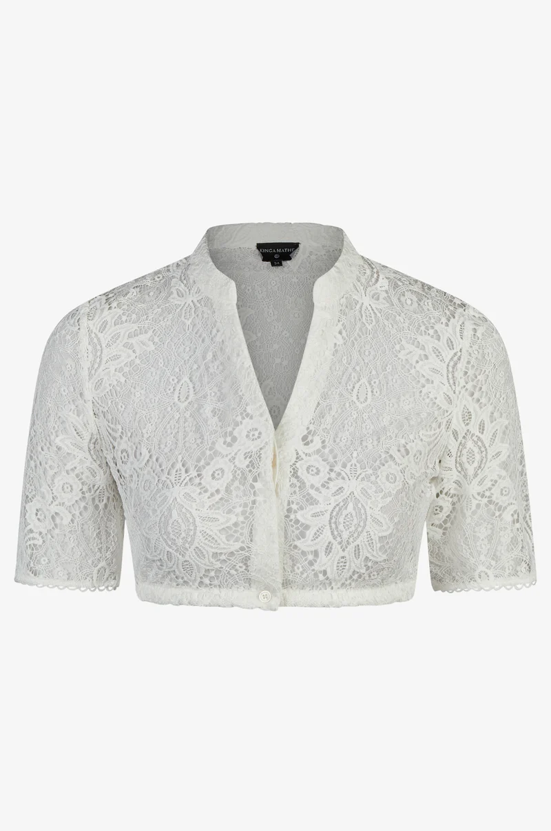 Dirndlbluse Suri mit Halbarm in Weiß