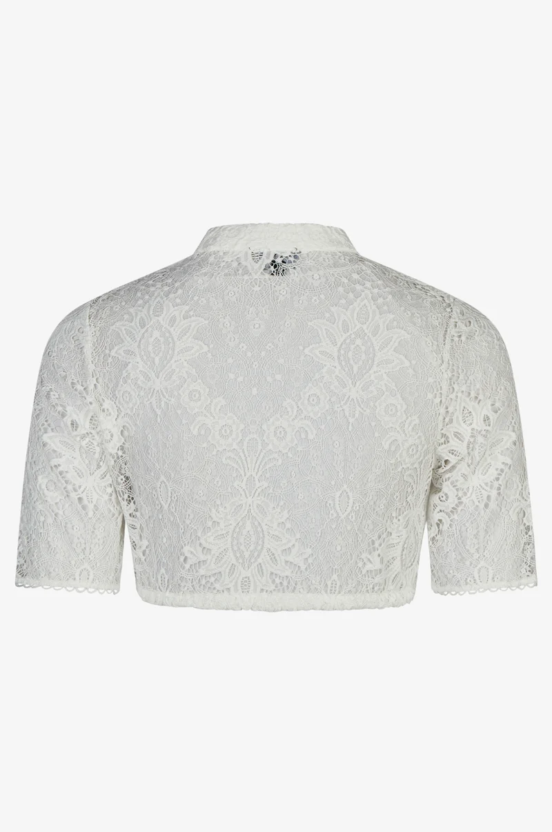 Dirndlbluse Suri mit Halbarm in Weiß