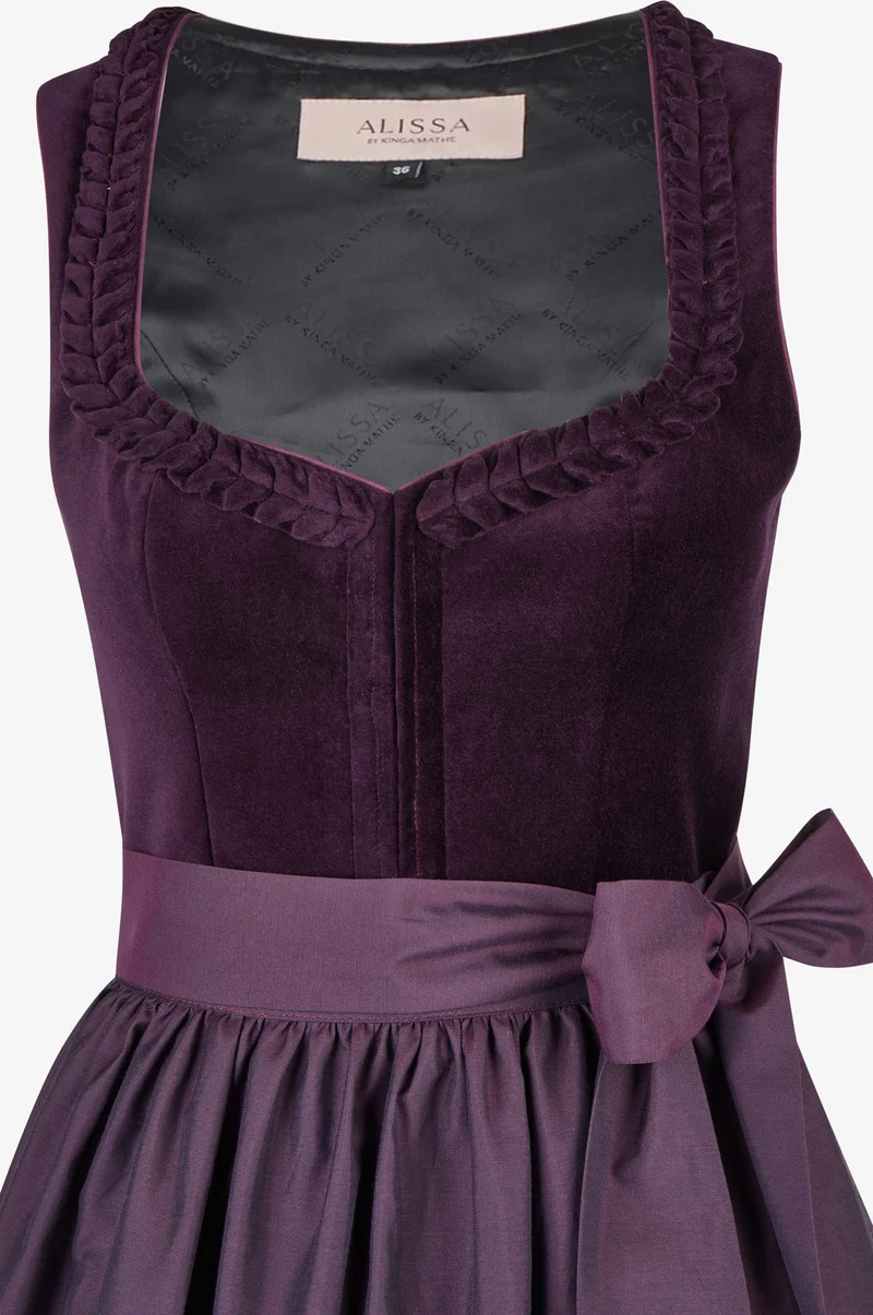 Dirndl Tara in Aubergine