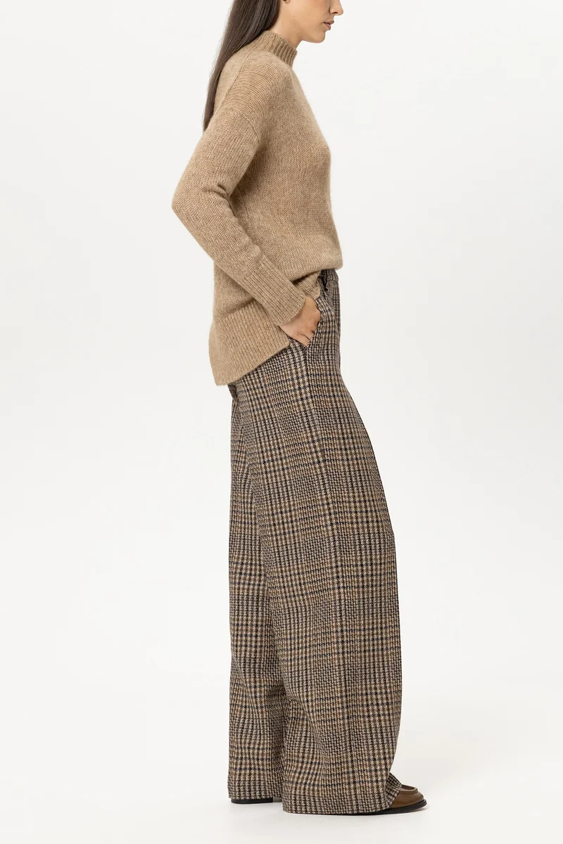 Luisa Cerano Damen Karo-Wideleg-Pants Multi