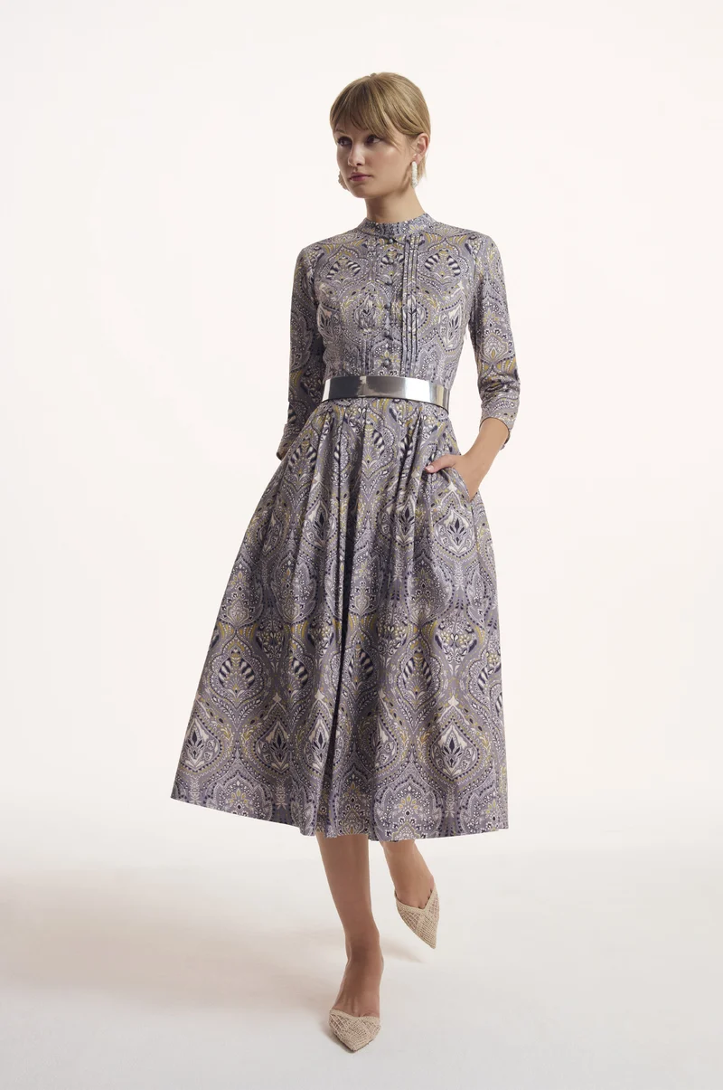 Kleid Odelia in Taubenblau