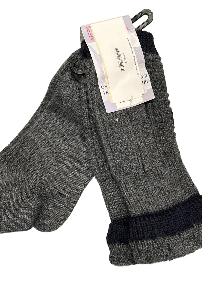 Loferl Socken Set Lusana dunkelgrau marine mit Stickerei