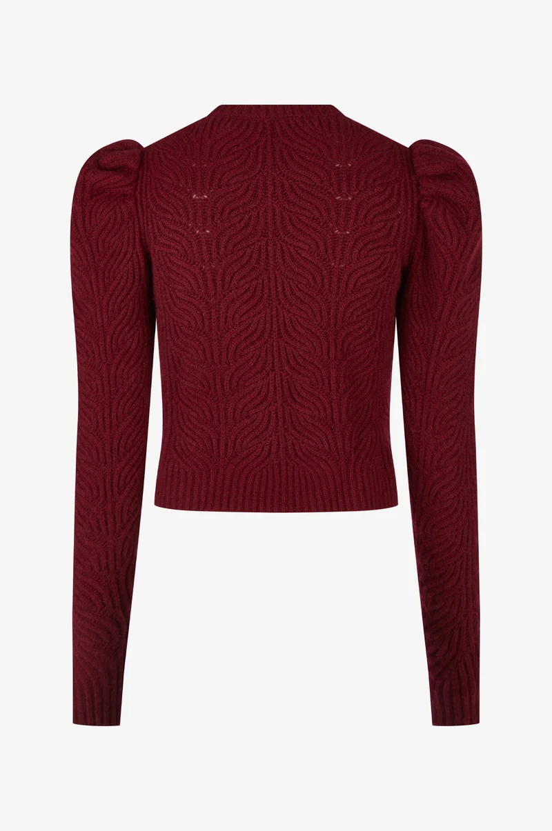 Cashmere Strickjacke Marie in Burgundy