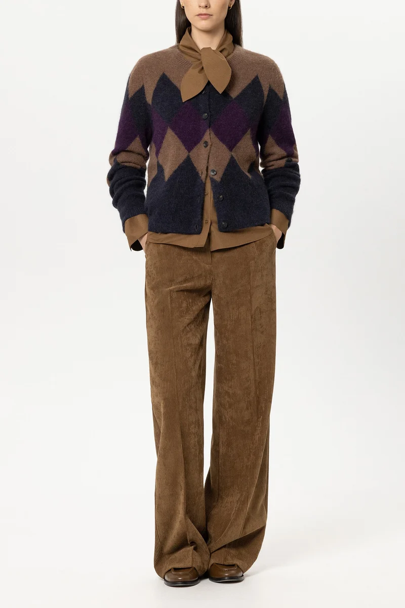 Luisa Cerano Damen Cord-Wideleg-Pants Caramel