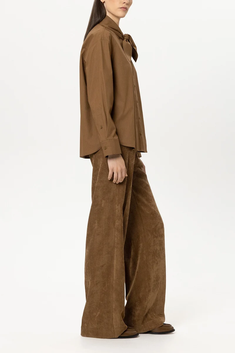 Luisa Cerano Damen Cord-Wideleg-Pants Caramel