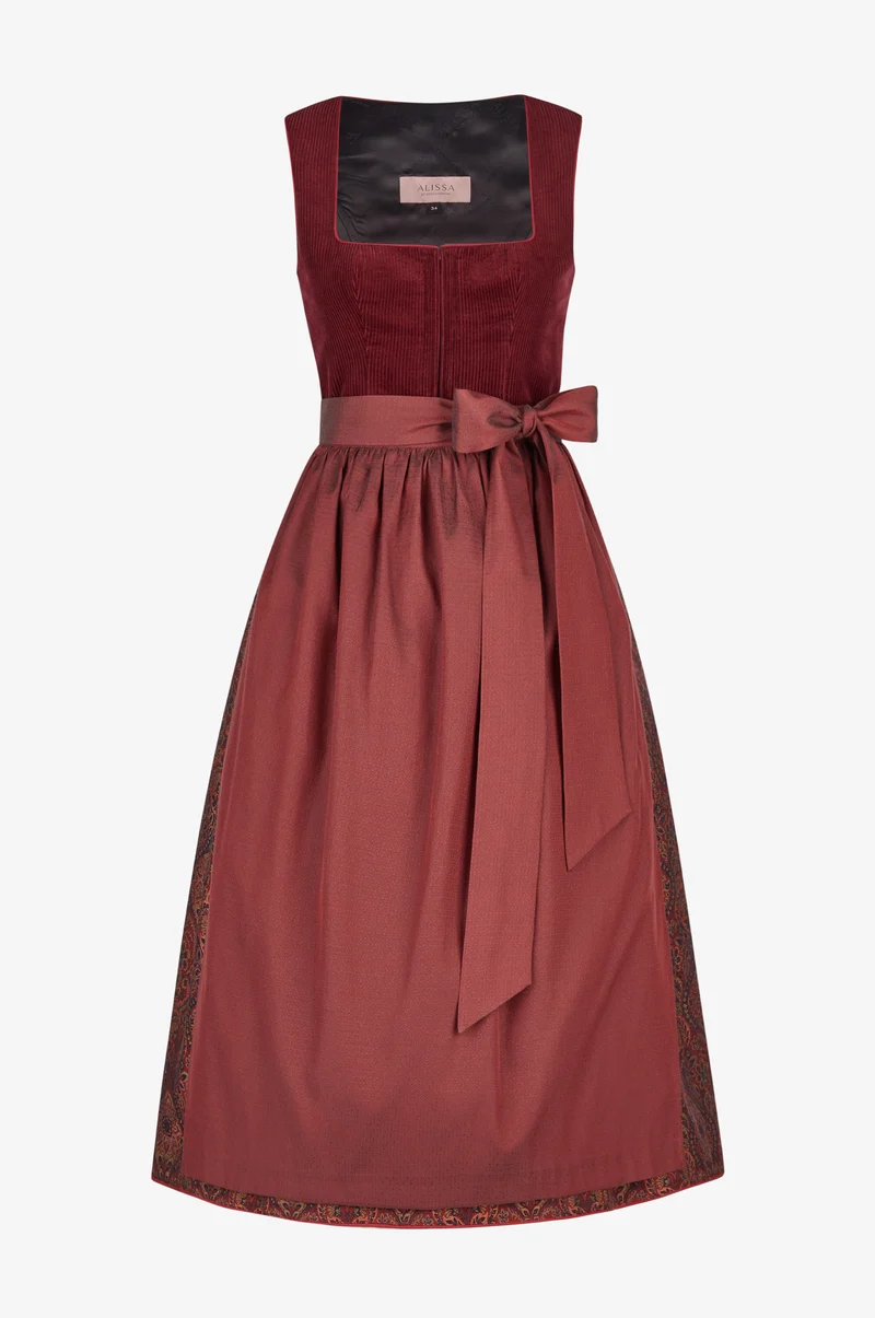 Dirndl Neda in Weinrot