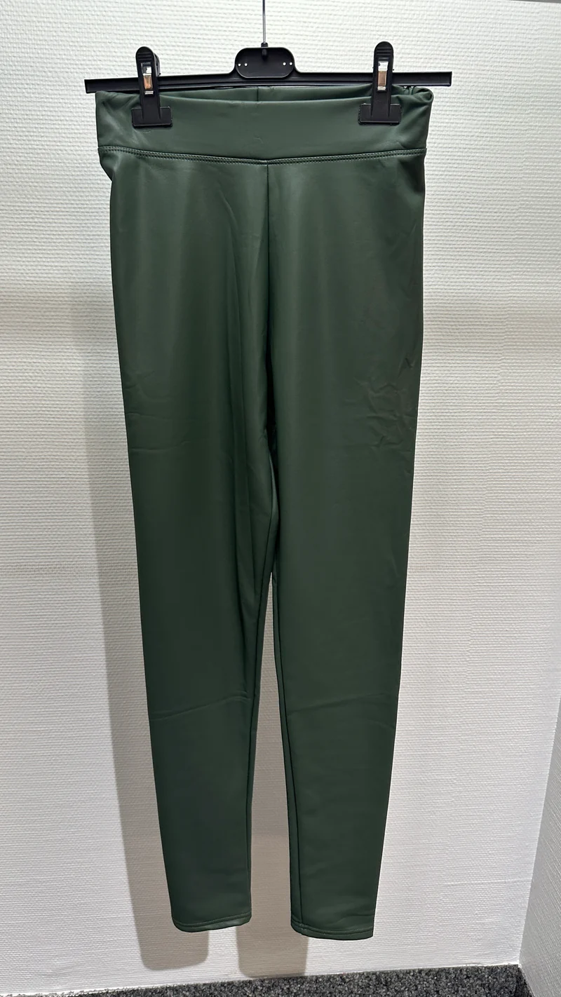 Leggings Lederoptik dunkelgrün