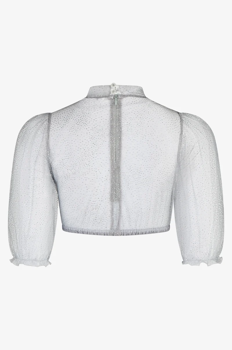 Dirndlbluse Evi in Silber