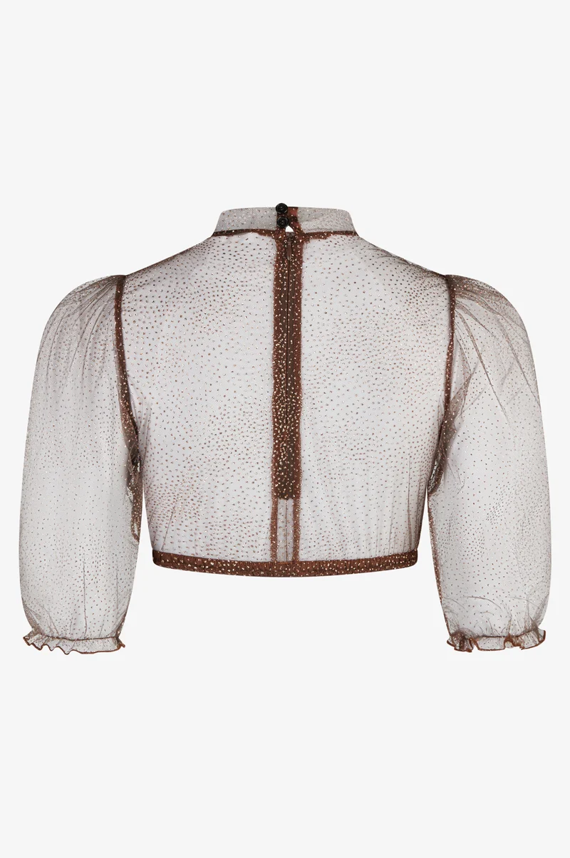 Dirndlbluse Evi in Mocca