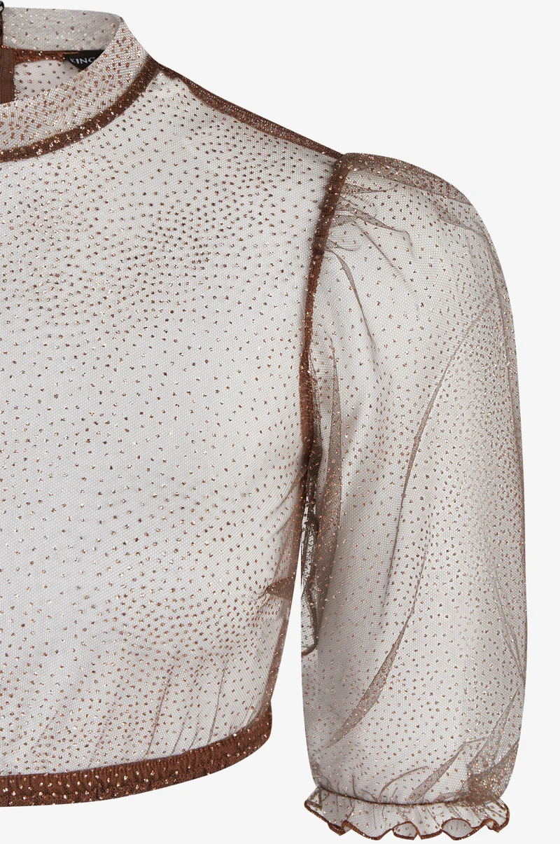 Dirndlbluse Evi in Mocca