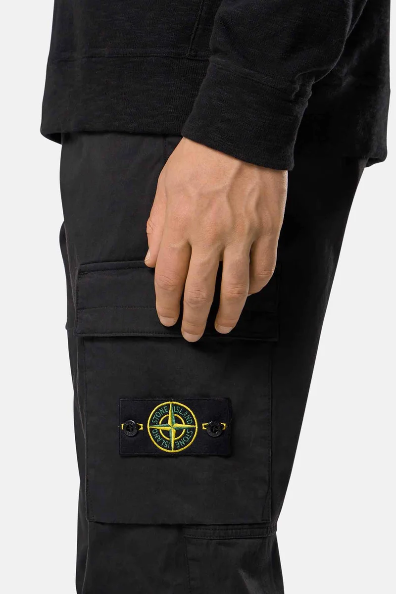 Stone Island Herren Cargohose Schwarz