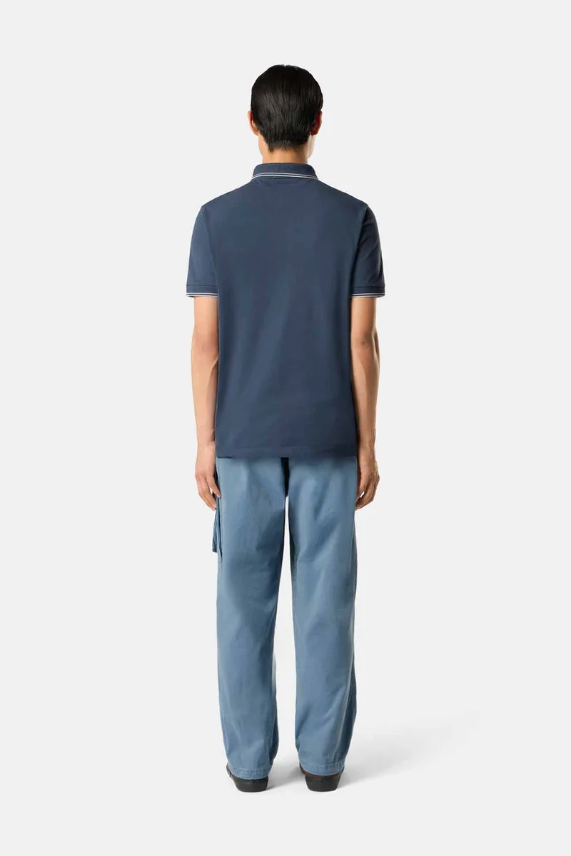 Stone Island Herren Pique-Poloshirt Schieferblau