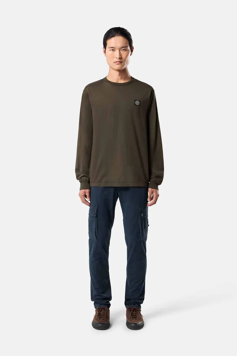 Stone Island Herren Langarmshirt Kohlengrau