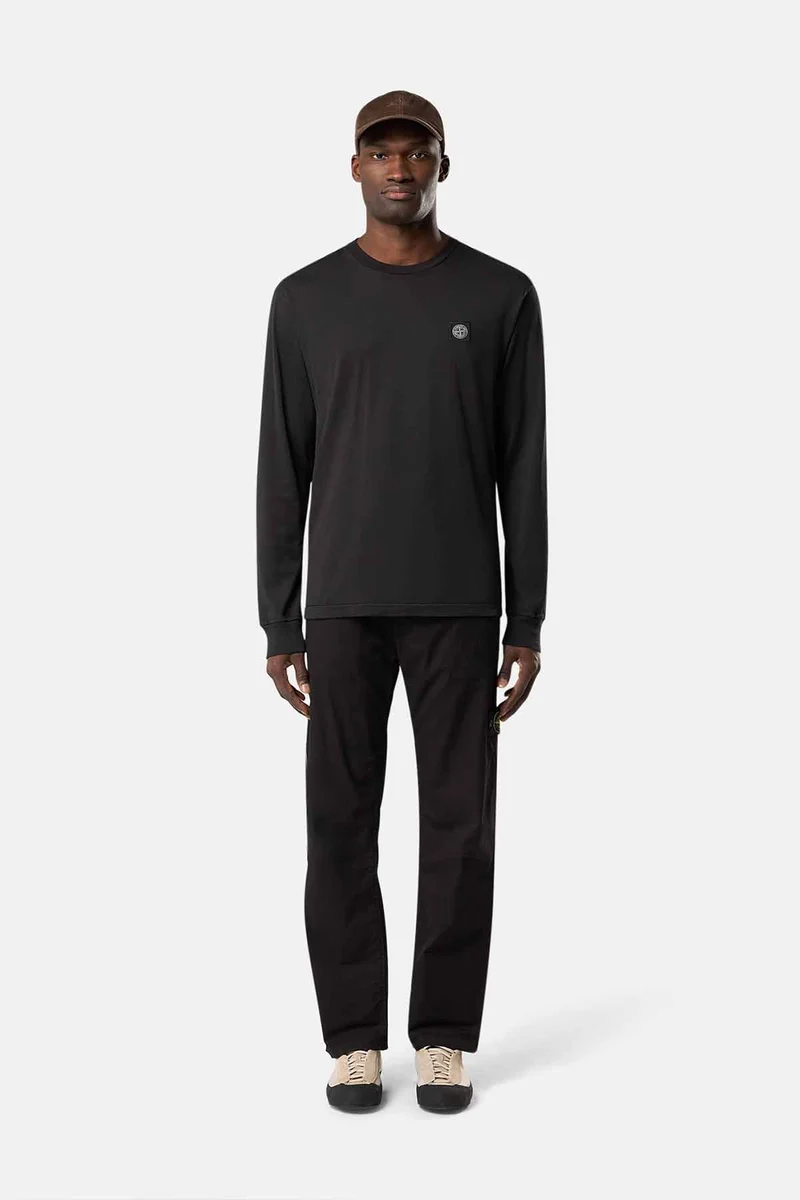Stone Island Herren Langarmshirt Schwarz